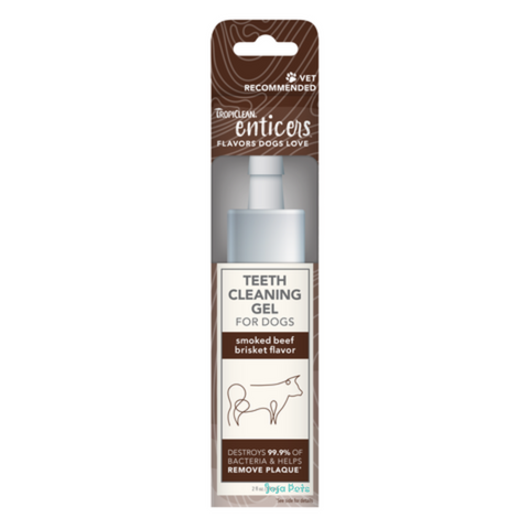 Tropiclean Enticers Teeth Cleaning Gel for Dogs (Smoked Beef Brisket) - 59 ml
