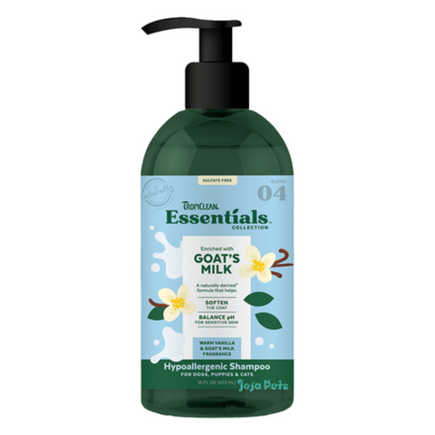 Tropiclean Essentials Goat's Milk Shampoo for Dogs, Puppies and Cats - 473ml