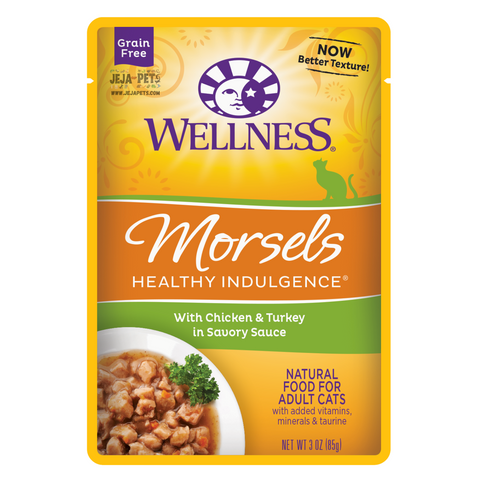 Wellness Healthy Indulgence Morsels (Chicken & Turkey) Cat Food - 85g
