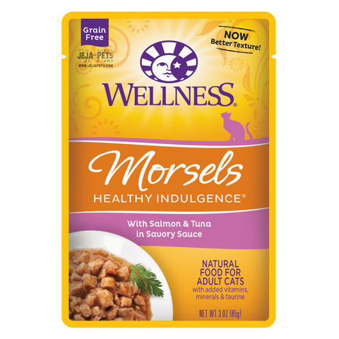 Wellness Healthy Indulgence Morsels (Salmon & Tuna) Cat Food - 85g