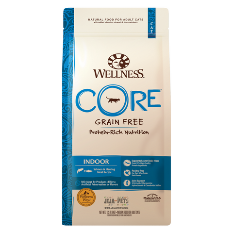 Wellness CORE® Indoor (Salmon & Herring) Dry Cat Food - 907g / 2.26kg / 4.98kg
