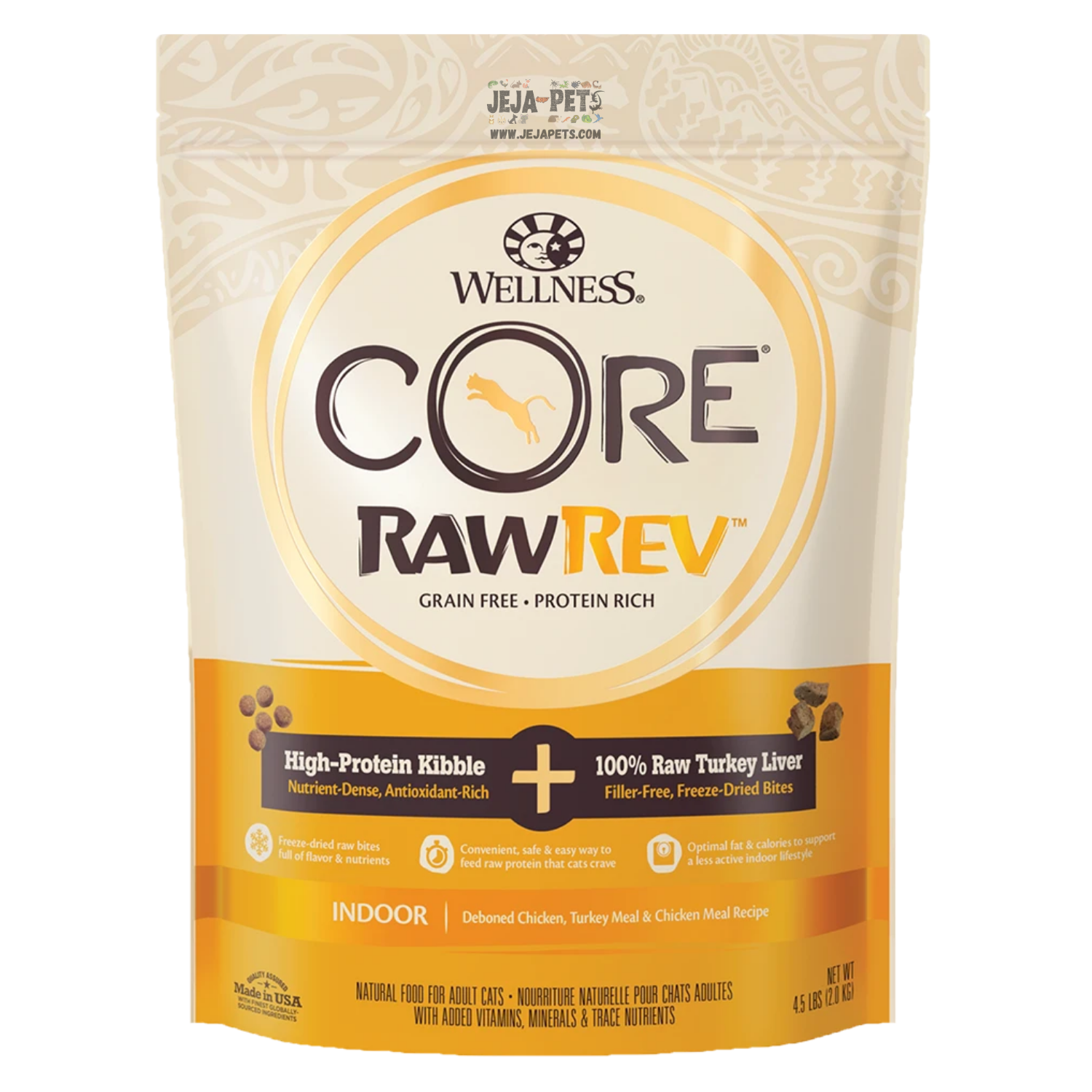 Wellness CORE® RawRev Indoor + 100% Raw Turkey Liver Cat Food - 340g / 2.04kg / 4.53kg