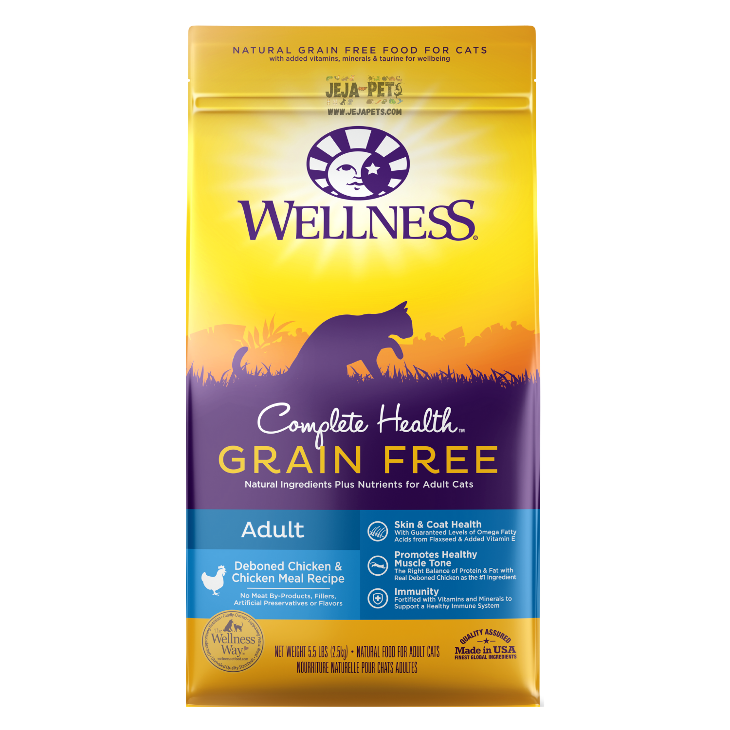 Wellness Complete Health™ Grain Free Adult Dry Cat Food (Deboned Chicken & Chicken Meal) - 2.5kg / 5.2kg