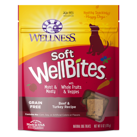 Wellness WellBites Beef and Turkey Soft Dog Treats -  170g