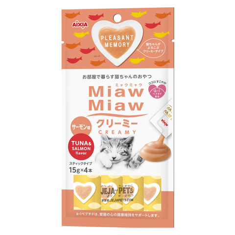[DISCONTINUED] Aixia Miaw Miaw Creamy (Tuna with Salmon) - 15g x 4