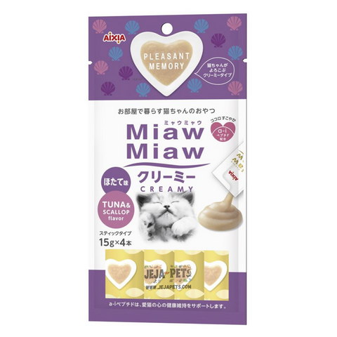 [DISCONTINUED] Aixia Miaw Miaw Creamy (Tuna with Scallops) - 15g x 4