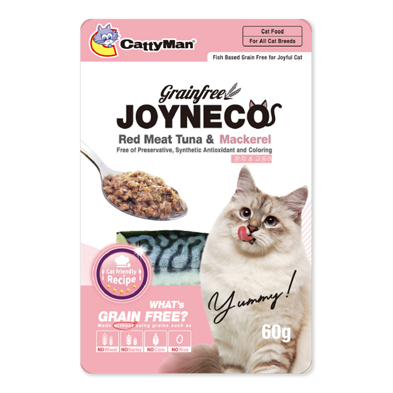 [DISCONTINUED] CattyMan Grain Free Joyneco (Red Meat Tuna & Mackerel) Pouch - 60g