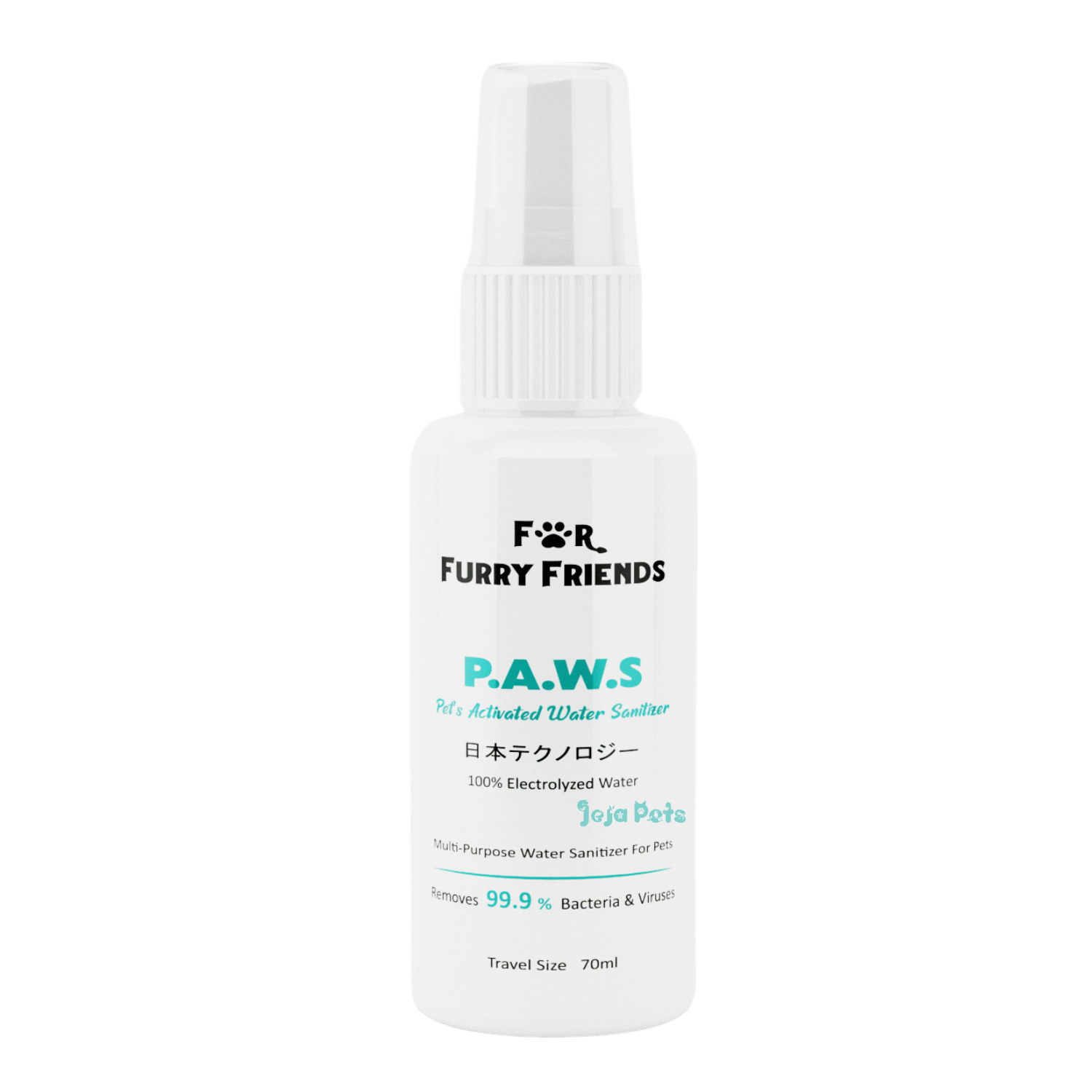 For Furry Friends Pet's Activated Water Sanitizer (P.A.W.S) - 70ml / 250ml / 2000ml