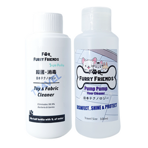 For Furry Friends Floor + Toy & Fabric Cleaner Travel - 100ml + 100ml