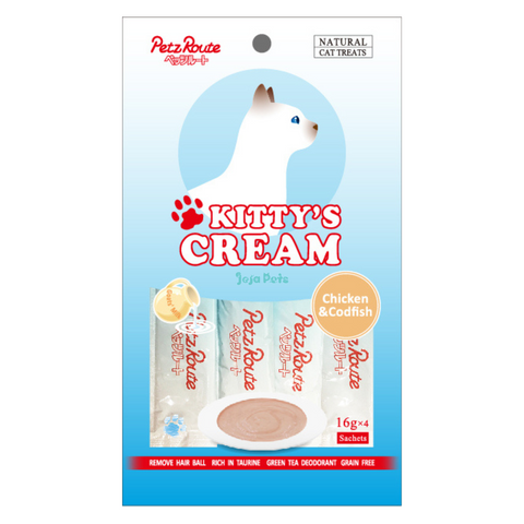 Petz Route Kitty's Cream (Chicken and Codfish) - 16g x 4
