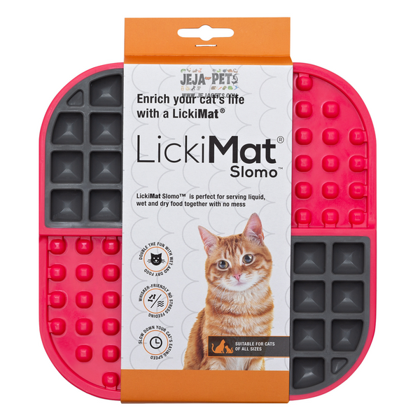 Lickimat Slomo (Cats) Red - 20 x 20 cm