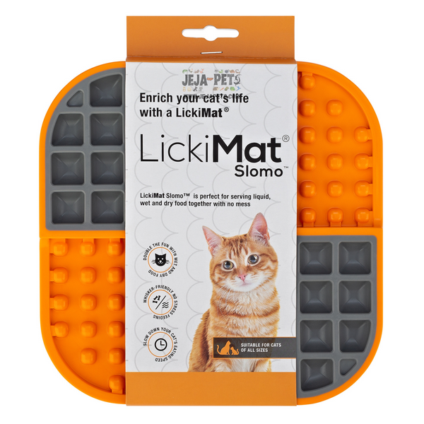 Lickimat Slomo (Cats) Orange - 20 x 20 cm