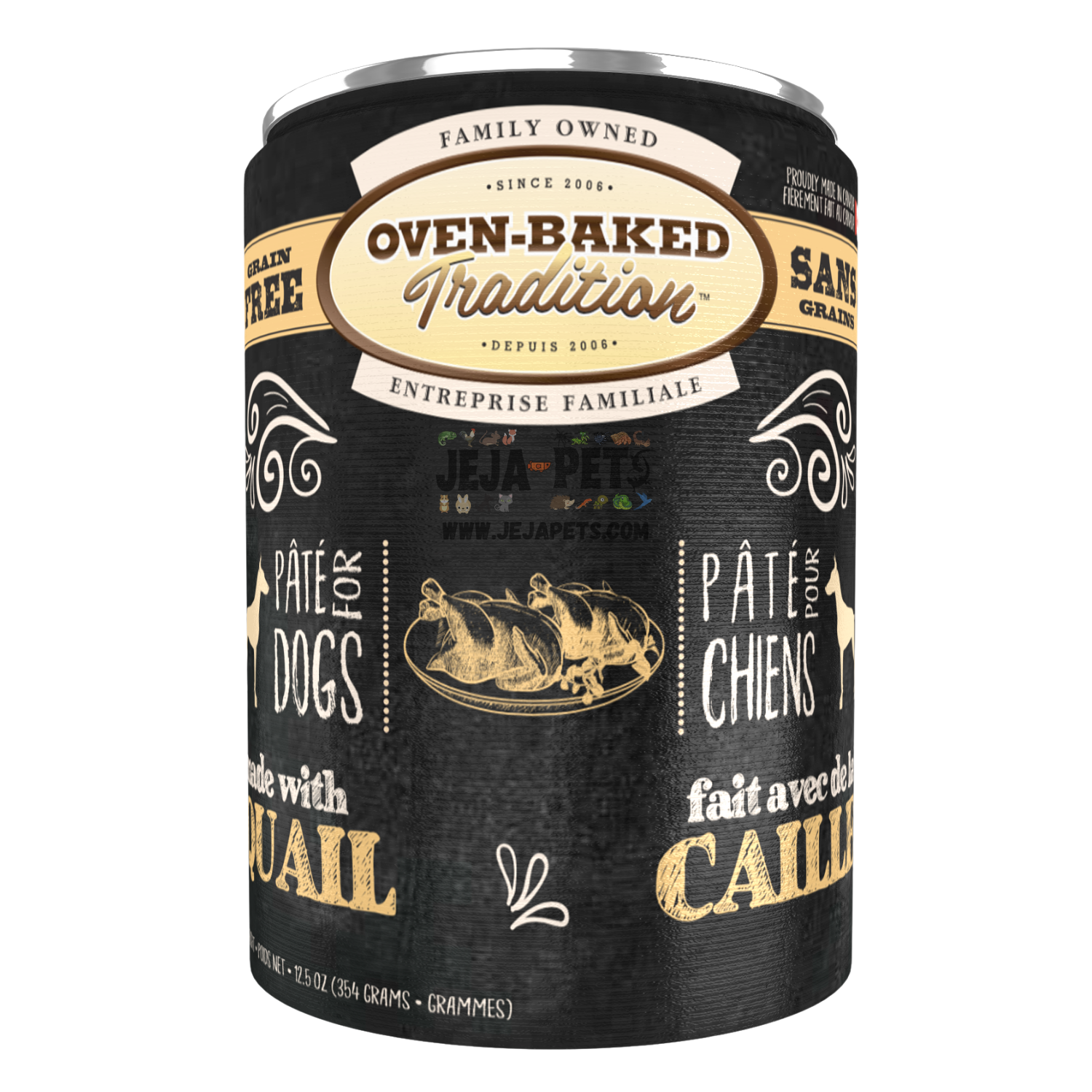 Oven-Baked Tradition (Quail) PÂTÉ Canned Food for Dogs - 354g