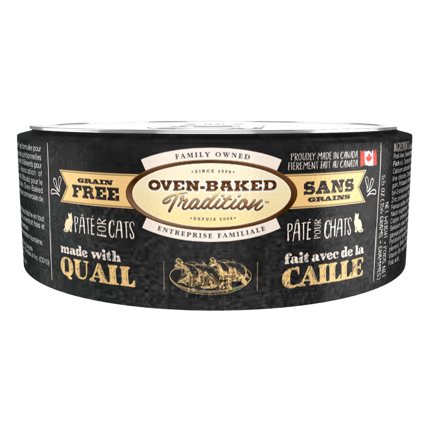 Oven-Baked Tradition (Quail) PÂTÉ Canned Food for Cats - 156g