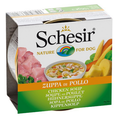 [DISCONTINUED] Schesir Can Soup (Chicken) for Dogs - 156g