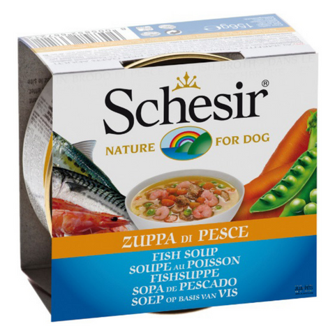 [DISCONTINUED] Schesir Can Soup (Fish) for Dogs - 156g