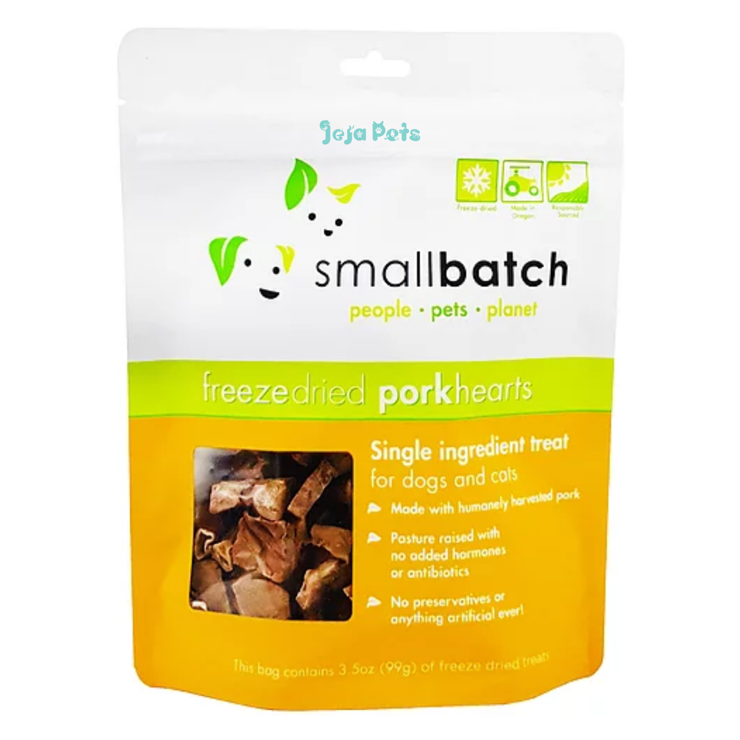 Smallbatch Freeze Dried Heart Treats Pork- 3.5oz