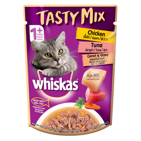 Whiskas Tasty Mix Chicken with Tuna & Carrot in Gravy - 70g
