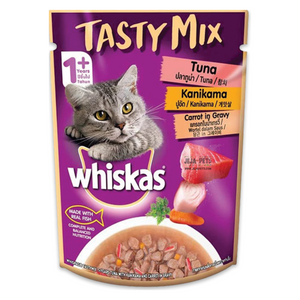 Whiskas Tasty Mix Tuna & Crabsticks with Carrot in Gravy - 70g